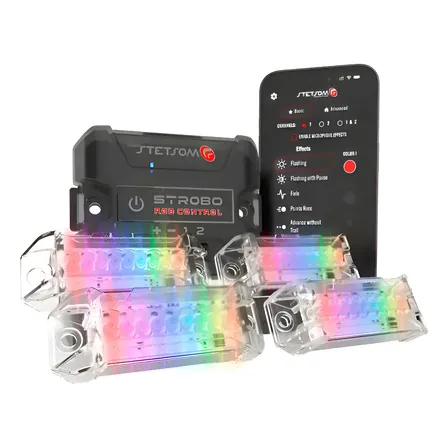 Strobo Stetsom Led Rgb Automotivo Bluetooth Com App Rítmico 12v Rgb
