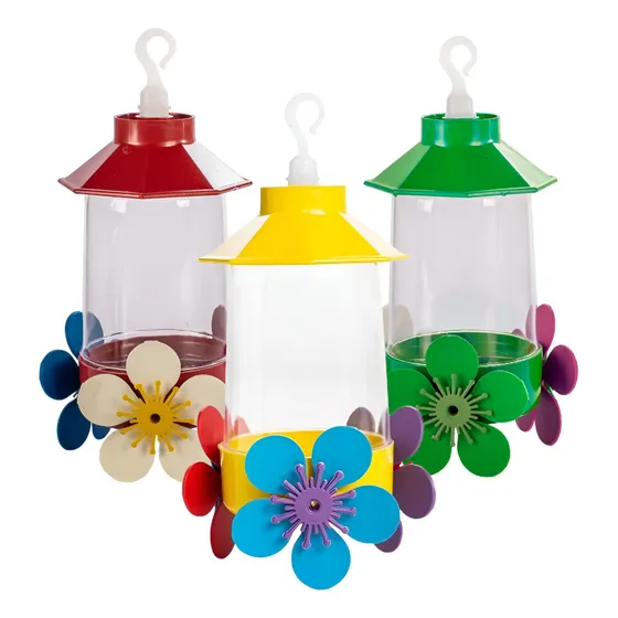 Bebedouro Para Pássaros Beija-flor Grande 250 Ml Flores