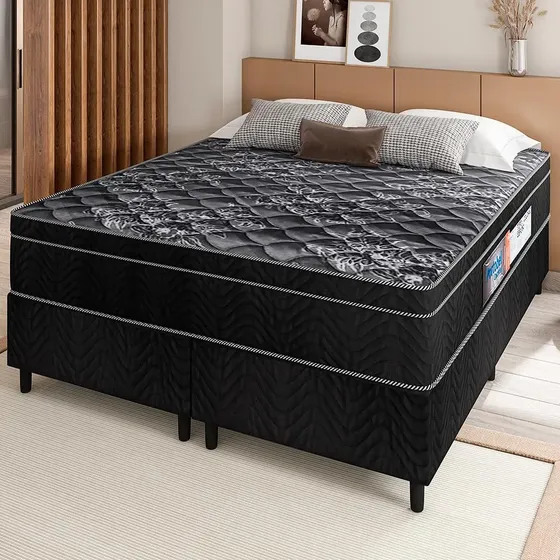 Cama Box E Colchão Queen Diplomata Orthopedic Portobel