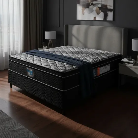 Cama Box De Casal E Colchão De Casal Portobel Diplomata