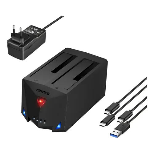 Dock Station 2 Baias Hdd Sata/ssd 2.5/3.5 Usb3.0 Clone