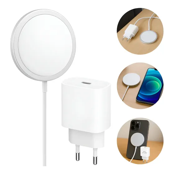 Carregador Indução Para Iphone 11 12 13 14 15 16 17 Pro Max