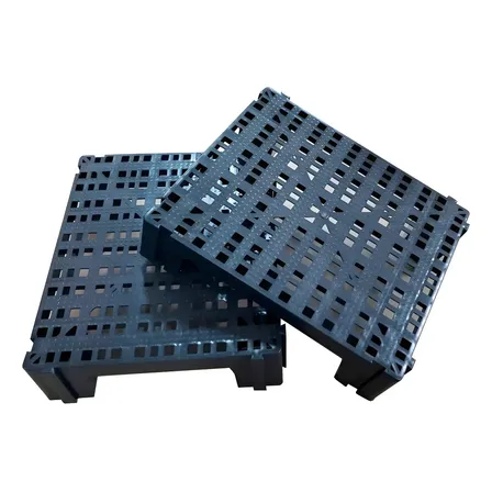 Estrado Palete Plástico 50x60x15 Com Encaixe Preto Piso Preto