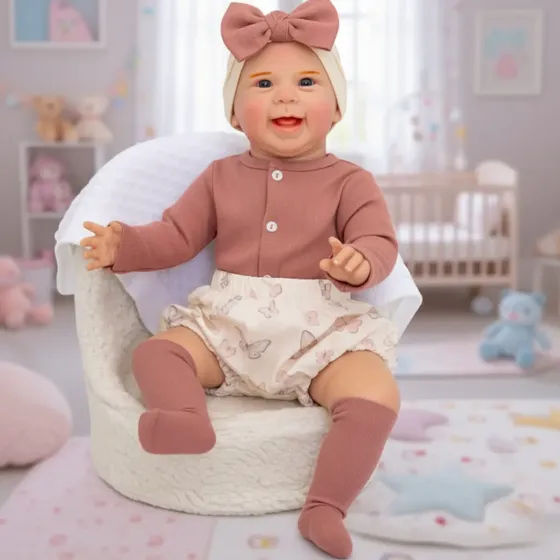 Bebê Boneca Reborn Menina Fofinha Silicone Mayze