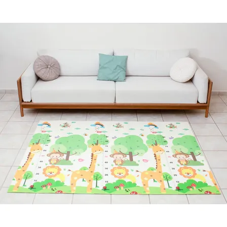 Tapete Infantil Emborrachado Dobrável Dupla Face Bebê 2x1,5m