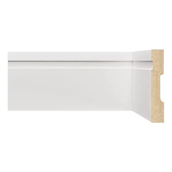 Rodapé De Mdf 10cm X 15mm X 1,80m Com Friso Moldufama 1002