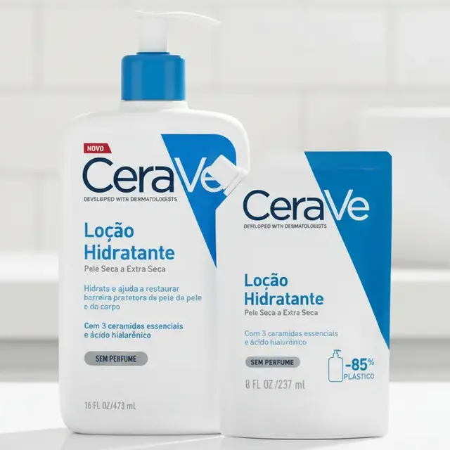 Kit Cerave Loção Hidratante 473ml Refil 237ml Fluido
