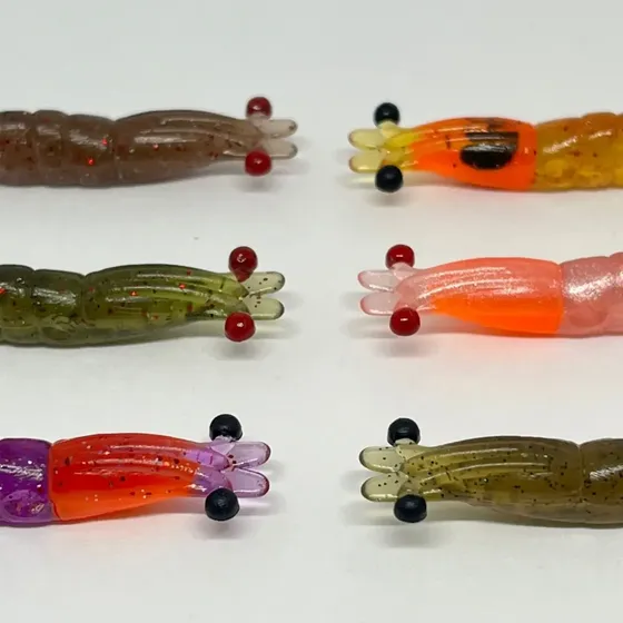 Kit 12un Camarão Artificial Makai 5,5cm -