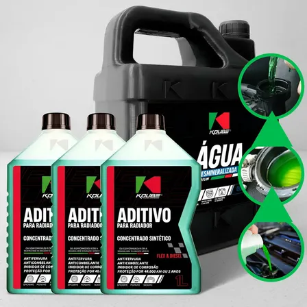 Kit Arrefecimento Fluido Radiador Concentrado Anticongelante