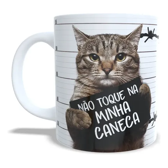 Caneca Pai/mae De Pet 325ml Não Toque Na Minha Caneca - Gato