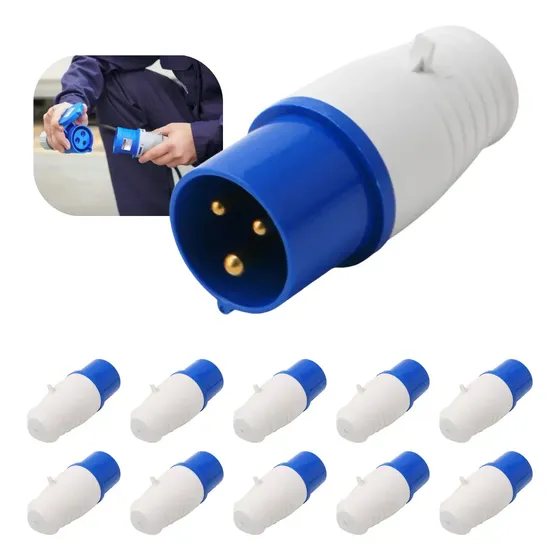 Kit 10 Plug Tomada Industrial Sobrepor 3 Polos 2p+t 16a 220