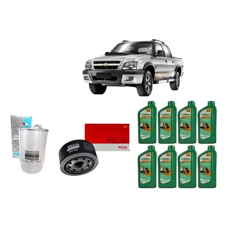 Kit Troca De Oleo E Filtros S10 2.8 Ate 2011 Mwm Top Turbo