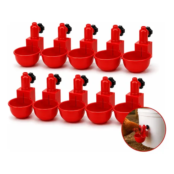 Kit 10 Bebedouros Automáticos Aves Galinha Patos Codornas
