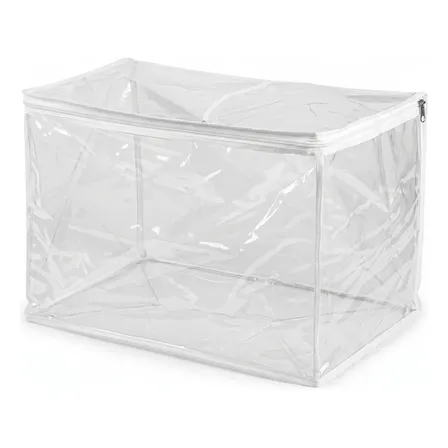 Kit 10 Organizadores Multiuso Sacos Grande Com Zíper Enxoval Transparente