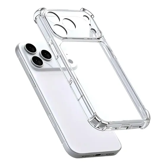 Capa Capinha Clear Case Silicone P/ Iphone 14 15 16 Pro Max