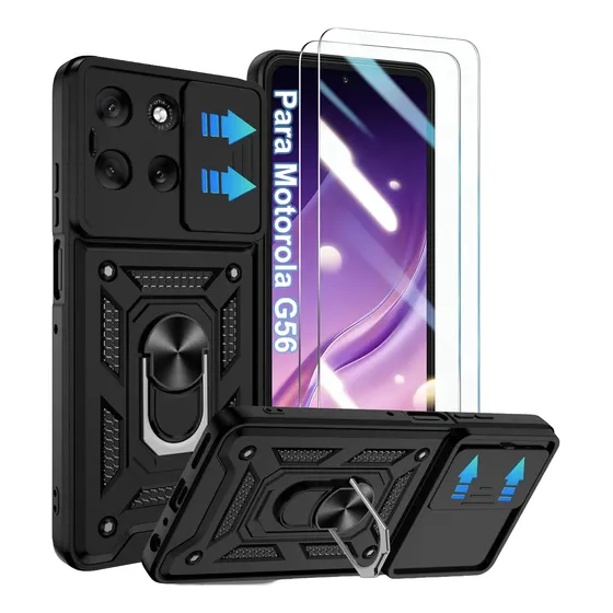 Capa Capinha Anti-impacto Para Motorola Moto G56 + 2película