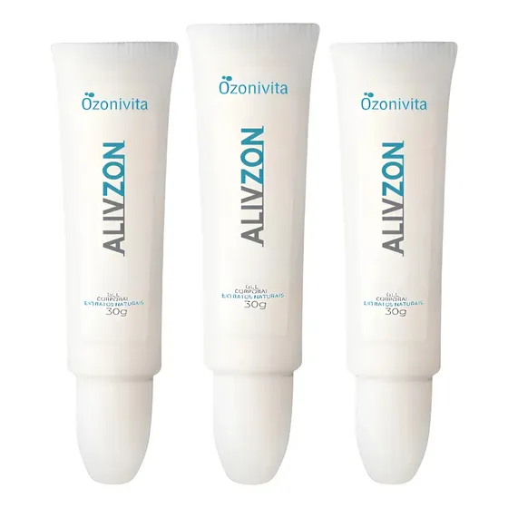 Alivzon Pomada De Hemorroida A Base De Ozônio Kit 3 Unidades