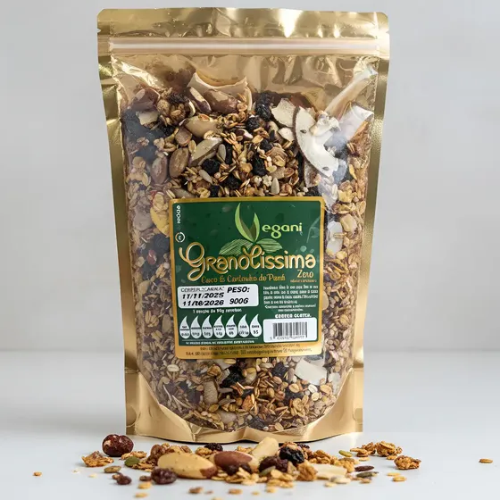 2 Granolas Zero Açúcar Premium Com Coco E Castanha 900g Cada