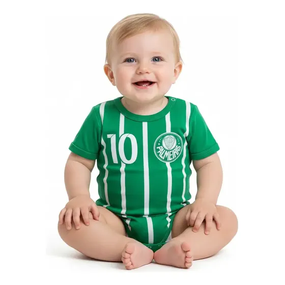Body Bebê Mesversário Menino Menina Temático Futebol Times