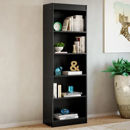 Estante Livreiro Multiuso 5 Prateleiras Organizador Livros Preto