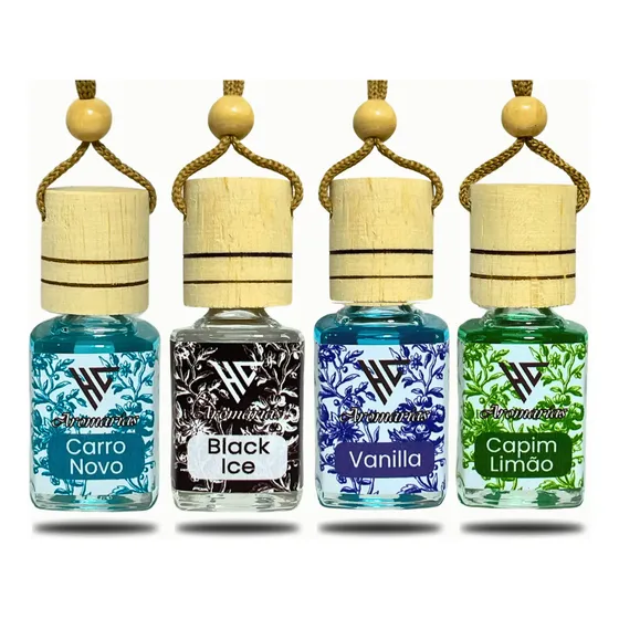 Perfume Automotivo 4un Cheirinhos Pra Carro Aromarias 10ml