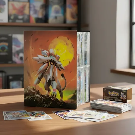 Álbum Pokémon 240 Cartas - Pikachu Solgaleo - Envio Sp