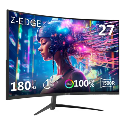 Monitor Gamer Curvo Z-edge 27 180hz 1ms Full Hd Preto Preto 127/220v