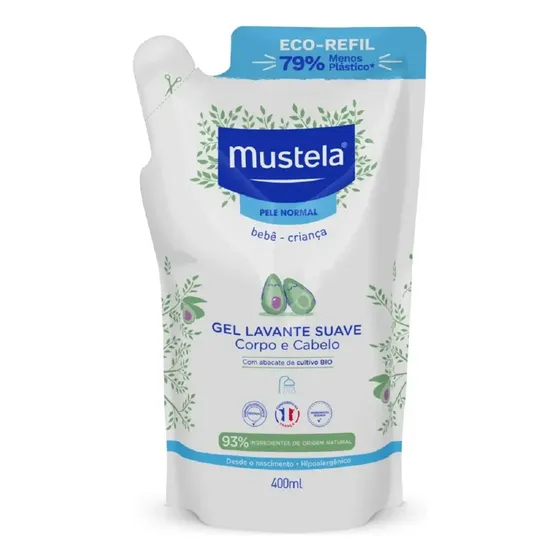 Gel Lavante Suave Mustela Refil 400ml - Mustela