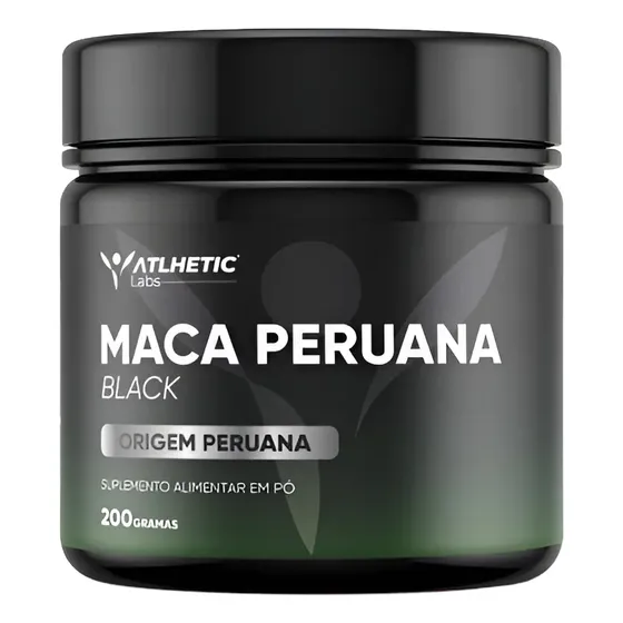 Maca Peruana Black 100% Pura 200g Atlhetic Labs Sem Sabor