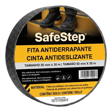 Fita Antiderrapante Safestep 30m X 50mm Escada, Piso, Rampa