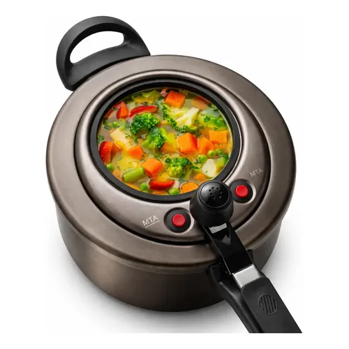 Panela De Pressão 4,5 L Com Visor Antiaderente Mta
