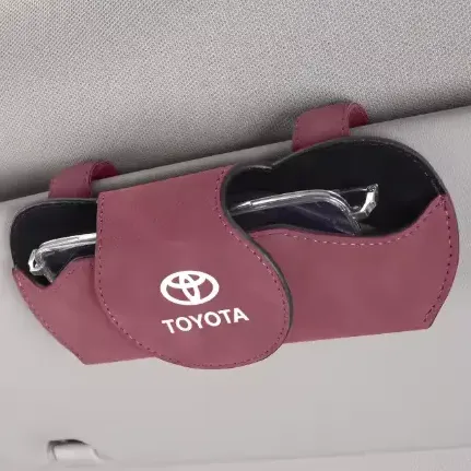 Estojo Porta Óculos Toyota Camurça Quebra Sol Carro Luxo
