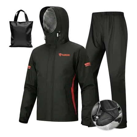 Capa De Chuva Moto Com Capuz Impermeável Motoqueiro Vermelho M(48-60kg)