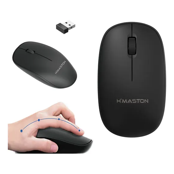 Mouse Sem Fio 2.4g Pilha Aaa Dpi 1200 Para Pc
