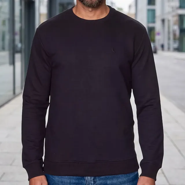 Sueter Moletom Reserva Masculino Basico New Preto Liso P