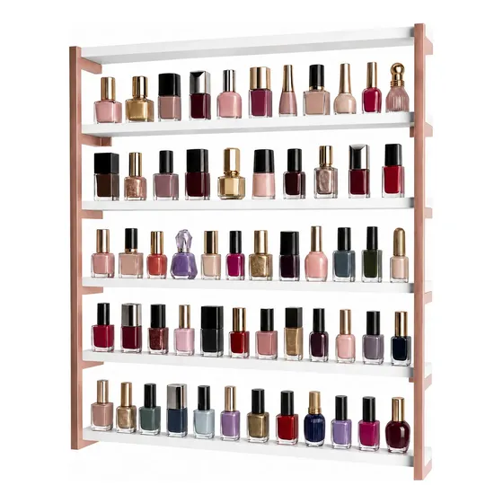 Expositor De Esmaltes 200 Capacidade Mdp Parede 66cm Rose-gold