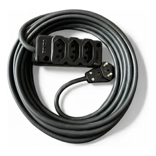 Extensão Elétrica 15m Cabo Pp 2x2,5mm Tomada Tripla Bivolt