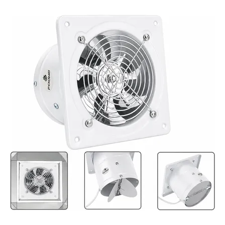 Exaustor Axial 100mm Alta Velocidade Para Cozinha Banheiro 220v Branco