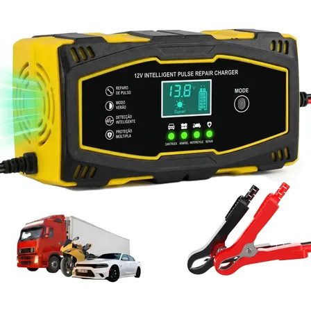Cargador De Baterias Auto Rápid Para Carro Inteligente 12v6a