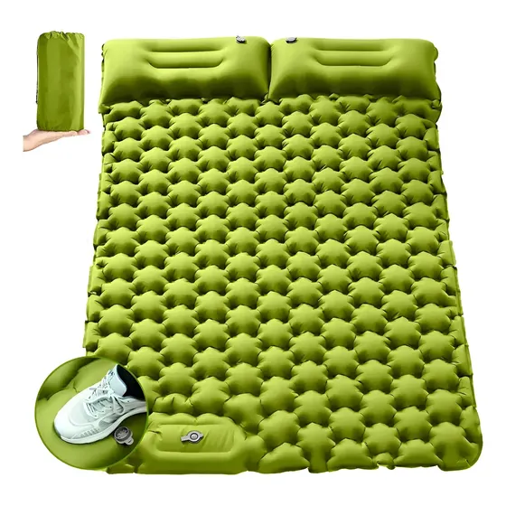 Colchão Inflável Dobrável Duplo Para Acampamento 196 X 125cm
