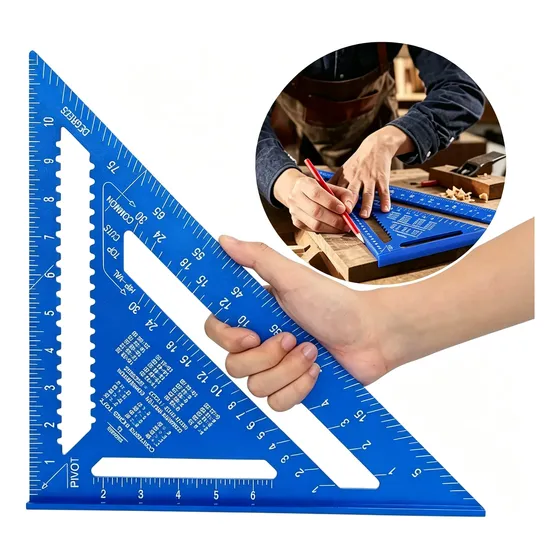 Esquadro Alumínio Triangular 12 Pol Carpintaria Marcenaria()