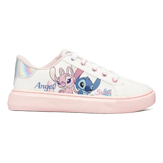 Tênis Infantil Disney Angel E Stitch Menina Com Cadarço Cor: