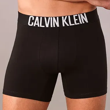Kit 2 Cuecas Boxer Cotton Intense Power Calvin Klein Preto Liso M