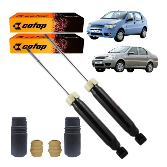 Par Amortecedor Traseiro Cofap Palio 1996 A 2010 + Batente