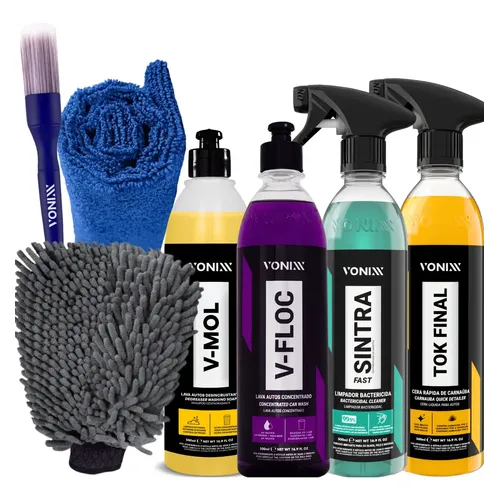 Kit Limpeza Automotiva Vonixx V-mol V-floc Sintra Tok Final