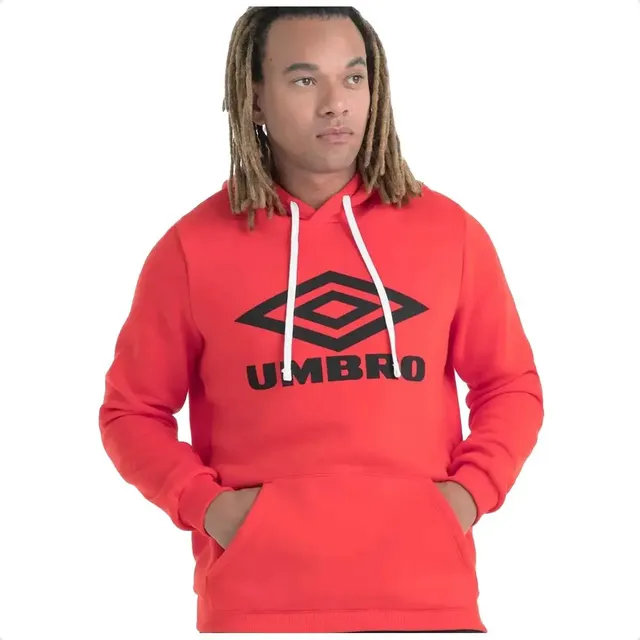 Blusa Moletom Umbro D. Essential Masculino M Vermelho