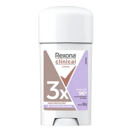 Desodorante Feminino Clinical Extra Dry Em Creme 58g Rexona Clássica