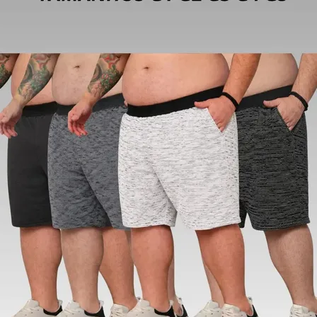 Kit 3. Bermudas Plus Masculinas Moletom Academia Casual Lote