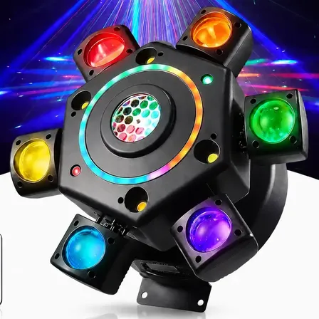 Moving Head Led Rgbw 200w Laser Dmx Iluminação Festa Dj