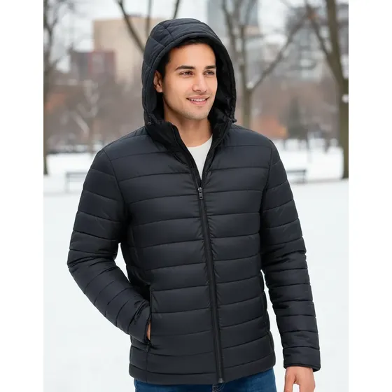 Bobojaco Masculino Impermeável Térmico Corta Vento Capuz